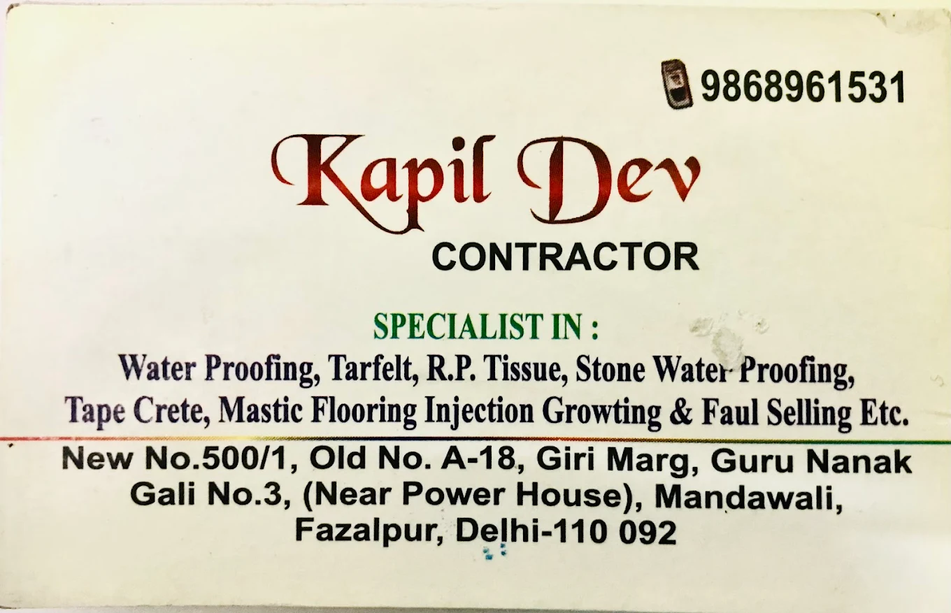 Kapil Dev Waterproofing Contractor