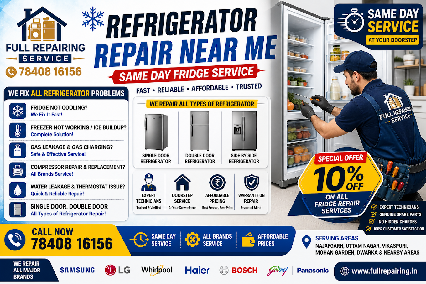 Full repairing service Refrigerator repair