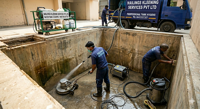 Water tank cleaning NAILINGS KLEENING SERVICES PVT LTD